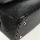 Christian Dior Lady Dior Be Dior Small Bag Leather 2way Black Gold Auth 152955AV-13