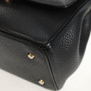Christian Dior Lady Dior Be Dior Small Bag Leather 2way Black Gold Auth 152955AV-14