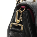 Christian Dior Lady Dior Be Dior Small Bag Leather 2way Black Gold Auth 152955AV-18