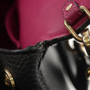 Christian Dior Lady Dior Be Dior Small Bag Leather 2way Black Gold Auth 152955AV-29