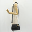 Christian Dior Lady Dior Be Dior Small Bag Leather 2way Black Gold Auth 152955AV-31