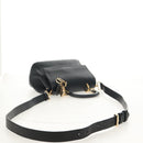 Christian Dior Lady Dior Be Dior Small Bag Leather 2way Black Gold Auth 152955AV-9