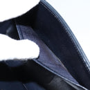 GUCCI GG Canvas Horsebit Chain Shoulder Bag PVC Navy Gold Auth 152956-12