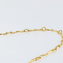 GUCCI GG Canvas Horsebit Chain Shoulder Bag PVC Navy Gold Auth 152956-8