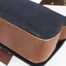 Christian Dior Street Chic Shoulder Bag Denim Leather Navy gold Auth 152959-12