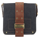 Christian Dior Street Chic Shoulder Bag Denim Leather Navy gold Auth 152959-2
