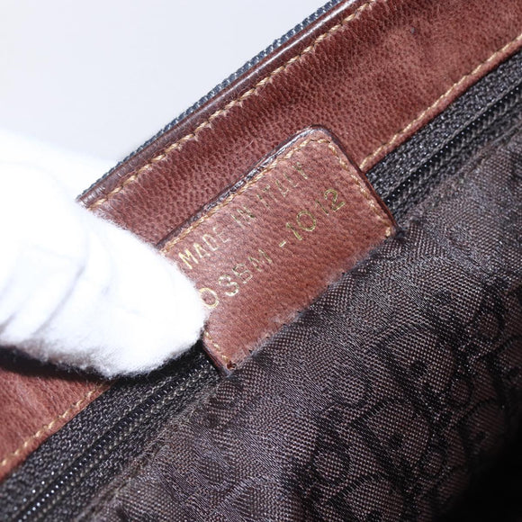 Christian Dior Street Chic Shoulder Bag Denim Leather Navy gold Auth 152959