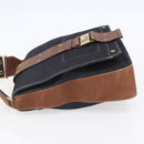 Christian Dior Street Chic Shoulder Bag Denim Leather Navy gold Auth 152959-4