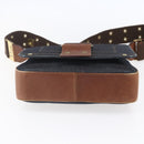 Christian Dior Street Chic Shoulder Bag Denim Leather Navy gold Auth 152959-9