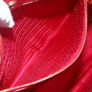 PRADA Tote Bag Safiano Leather 2way Red Gold Auth 152961-24