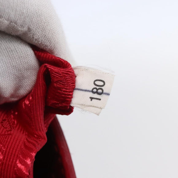 PRADA Tote Bag Safiano Leather 2way Red Gold Auth 152961