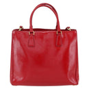 PRADA Tote Bag Safiano Leather 2way Red Gold Auth 152961-3