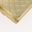 CHANEL Mini Matelasse Chain Shoulder Bag Lamb Skin Gold CC Auth 152962-17