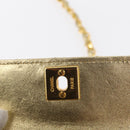 CHANEL Mini Matelasse Chain Shoulder Bag Lamb Skin Gold CC Auth 152962-22