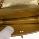 CHANEL Mini Matelasse Chain Shoulder Bag Lamb Skin Gold CC Auth 152962-10