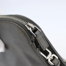 PRADA Clutch Bag Safiano Leather Gray Silver Auth 152965-18