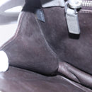 PRADA Clutch Bag Safiano Leather Gray Silver Auth 152965-22