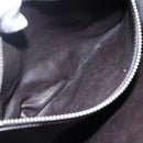 PRADA Clutch Bag Safiano Leather Gray Silver Auth 152965-23