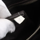 PRADA Clutch Bag Safiano Leather Gray Silver Auth 152965-12