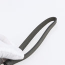 PRADA Clutch Bag Safiano Leather Gray Silver Auth 152965-8