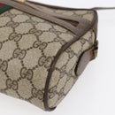 GUCCI GG Supreme Web Sherry Line Bag PVC Beige Gold 904 02 004 Auth 152967-10