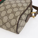 GUCCI GG Supreme Web Sherry Line Bag PVC Beige Gold 904 02 004 Auth 152967-15