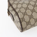 GUCCI GG Supreme Web Sherry Line Bag PVC Beige Gold 904 02 004 Auth 152967-16