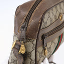 GUCCI GG Supreme Web Sherry Line Bag PVC Beige Gold 904 02 004 Auth 152967-18