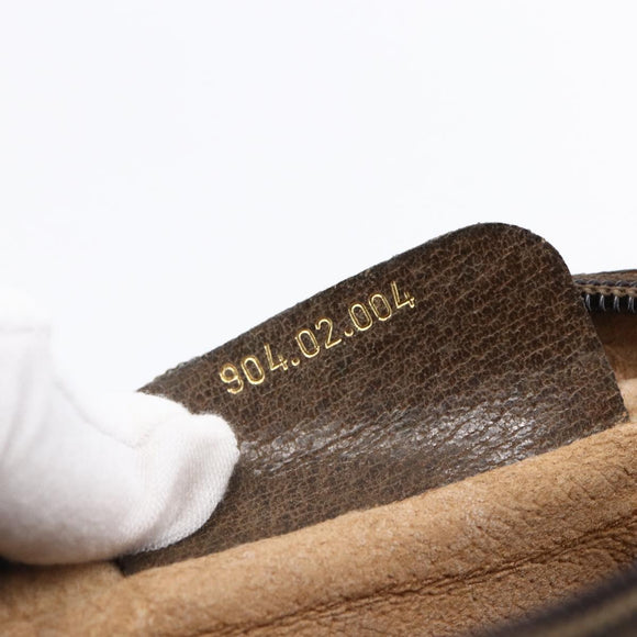 GUCCI GG Supreme Web Sherry Line Bag PVC Beige Gold 904 02 004 Auth 152967