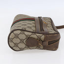 GUCCI GG Supreme Web Sherry Line Bag PVC Beige Gold 904 02 004 Auth 152967-4