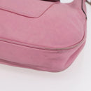 PRADA Shoulder Bag Leather Pink Silver Auth 152969-8