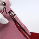 PRADA Shoulder Bag Leather Pink Silver Auth 152969-18