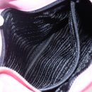 PRADA Shoulder Bag Leather Pink Silver Auth 152969-23