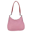 PRADA Shoulder Bag Leather Pink Silver Auth 152969-2