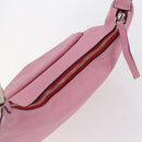 PRADA Shoulder Bag Leather Pink Silver Auth 152969-6