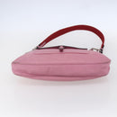 PRADA Shoulder Bag Leather Pink Silver Auth 152969-5