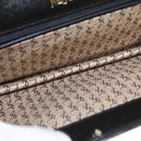 SAINT LAURENT Clutch Bag Leather Black Gold Auth 152970-15