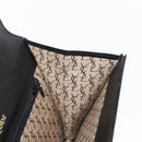 SAINT LAURENT Clutch Bag Leather Black Gold Auth 152970-16