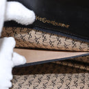 SAINT LAURENT Clutch Bag Leather Black Gold Auth 152970-19