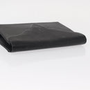 SAINT LAURENT Clutch Bag Leather Black Gold Auth 152970-6