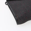 SAINT LAURENT Shoulder Bag PVC Leather Black Gold Auth 152971-14