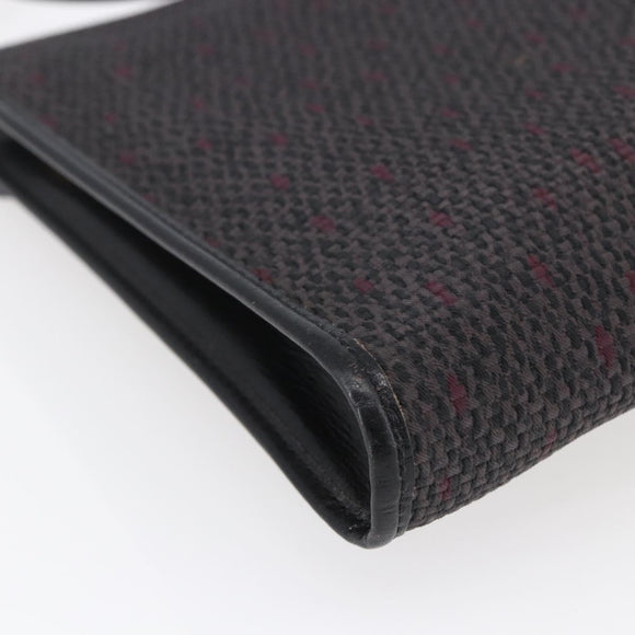 SAINT LAURENT Shoulder Bag PVC Leather Black Gold Auth 152971