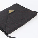 SAINT LAURENT Shoulder Bag PVC Leather Black Gold Auth 152971-6