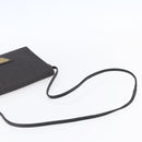 SAINT LAURENT Shoulder Bag PVC Leather Black Gold Auth 152971-7