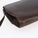 GUCCI Shoulder Bag Leather Brown Gold Auth 152976-17