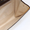 GUCCI Shoulder Bag Leather Brown Gold Auth 152976-20