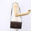 GUCCI Shoulder Bag Leather Brown Gold Auth 152976-22