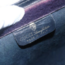 GUCCI GG Supreme Sherry Line Clutch Bag PVC Navy 37 014 2125 Auth 152977-8