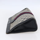 GUCCI GG Supreme Sherry Line Clutch Bag PVC Navy 37 014 2125 Auth 152977-3
