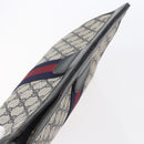 GUCCI GG Supreme Sherry Line Clutch Bag PVC Navy 37 014 2125 Auth 152977-5